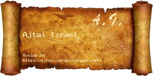 Ajtai Izrael névjegykártya